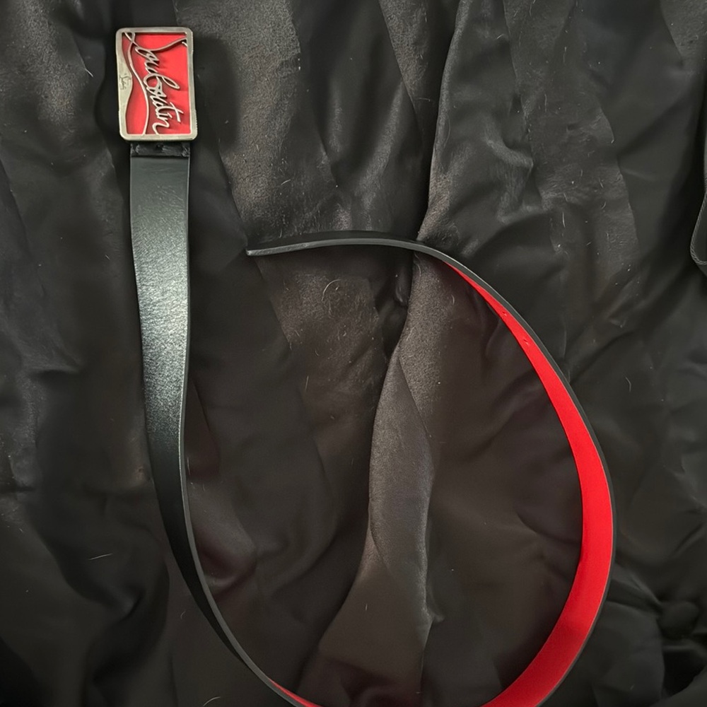 Christian Louboutin Black and Red Men's Belt